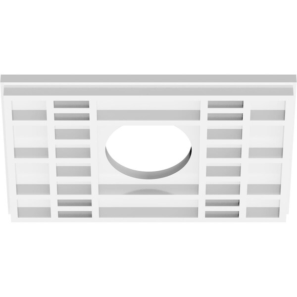 Beaux Architectural Grade PVC Contemporary Ceiling Medallion, 10W X 6 5/8H X 3ID X 3 1/2C X 1P